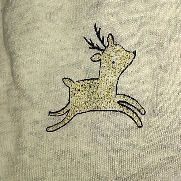 Tis The Season' For Adorable sparkly Reindeer infant Carters Layette Sleeper☆ - Picture 7 of 11